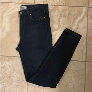 Paige Dark Wash Hoxton Ultra Skinny Jeans